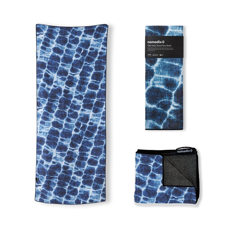 Nomadix Original Towel - Perfect for Beach, Pool, Travel, Camping, Yoga - Made with Recycled Materials - Super Absorbent - Sand Resistant - Poolside Black - 72.5x30 - Image 1
